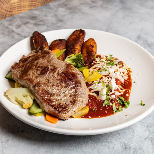 Steak a la Jalisco.